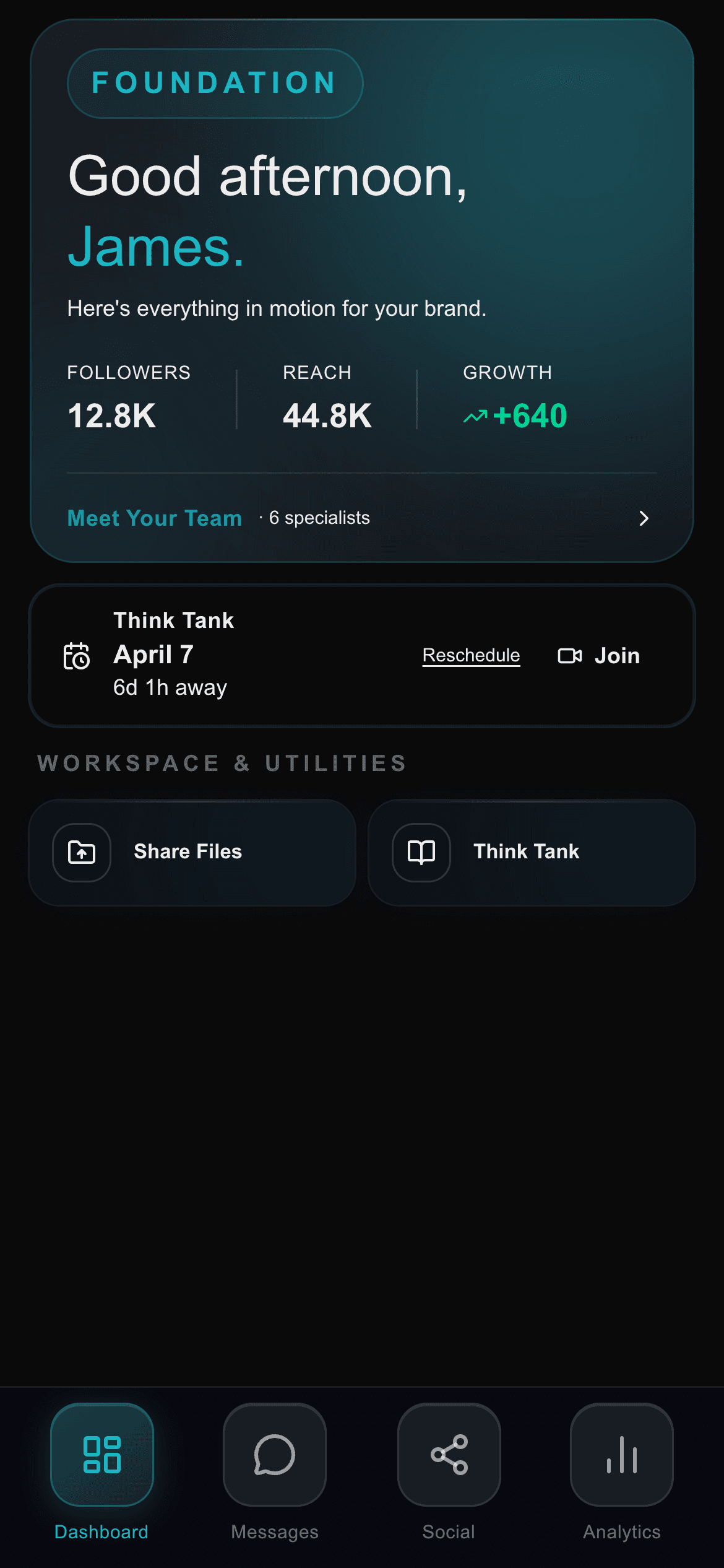 Portal dashboard foundation